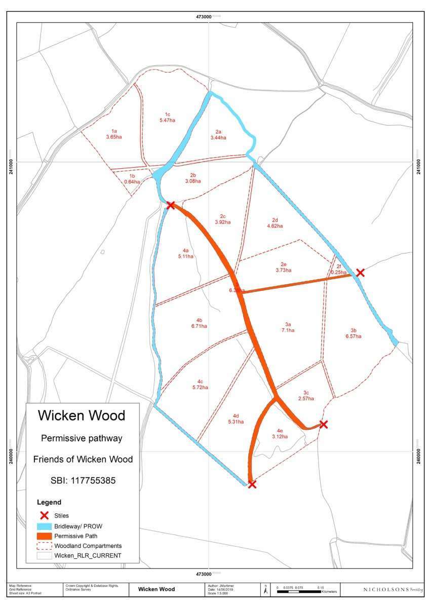 Wicken wood permissive path