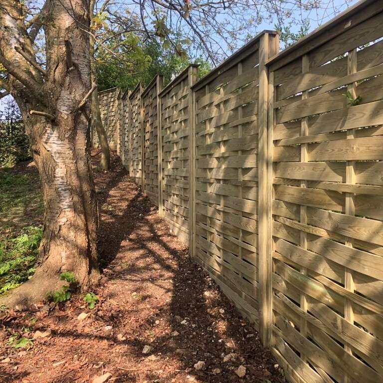 Woven fence panels