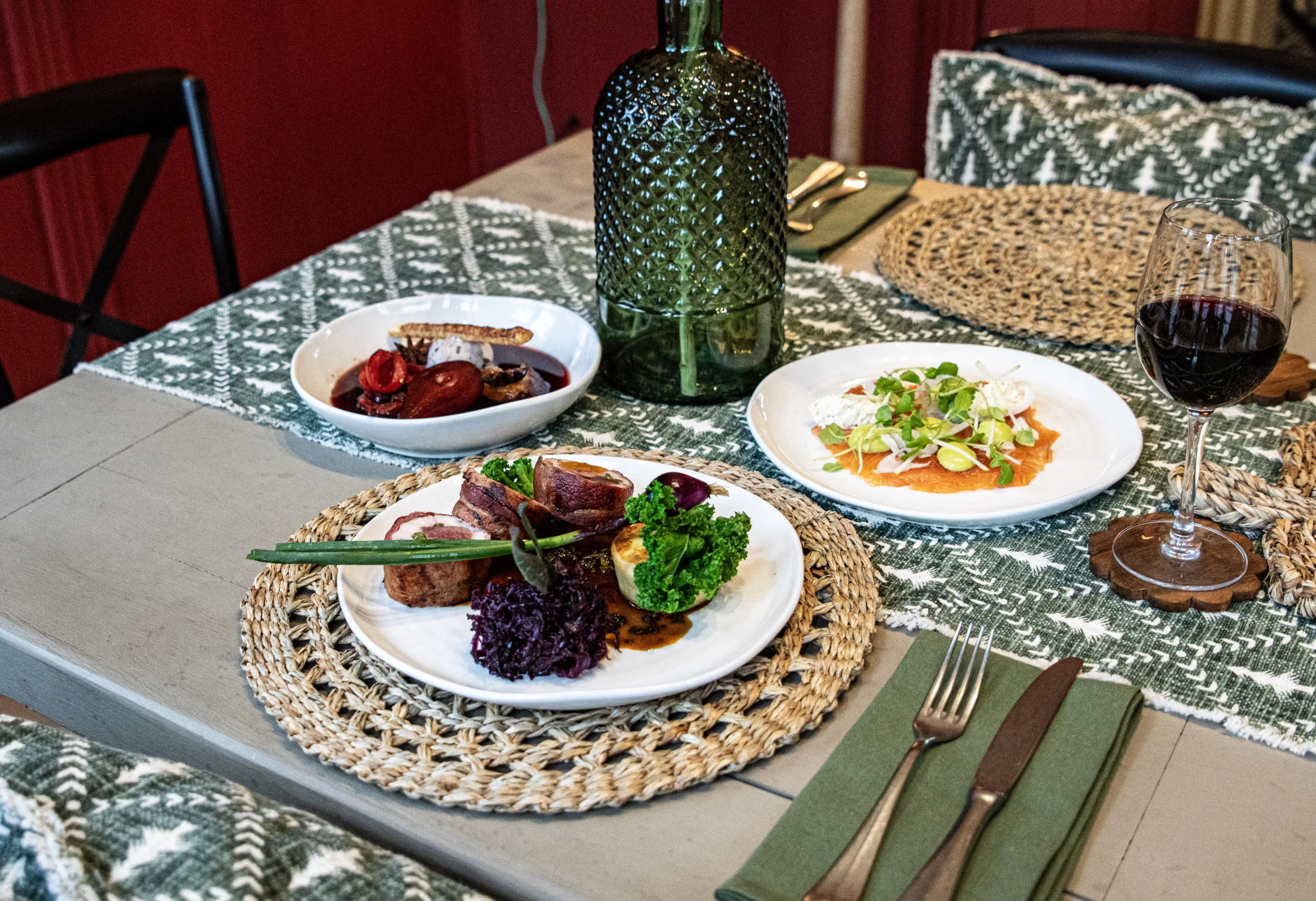 Christmas dining at The Yurt