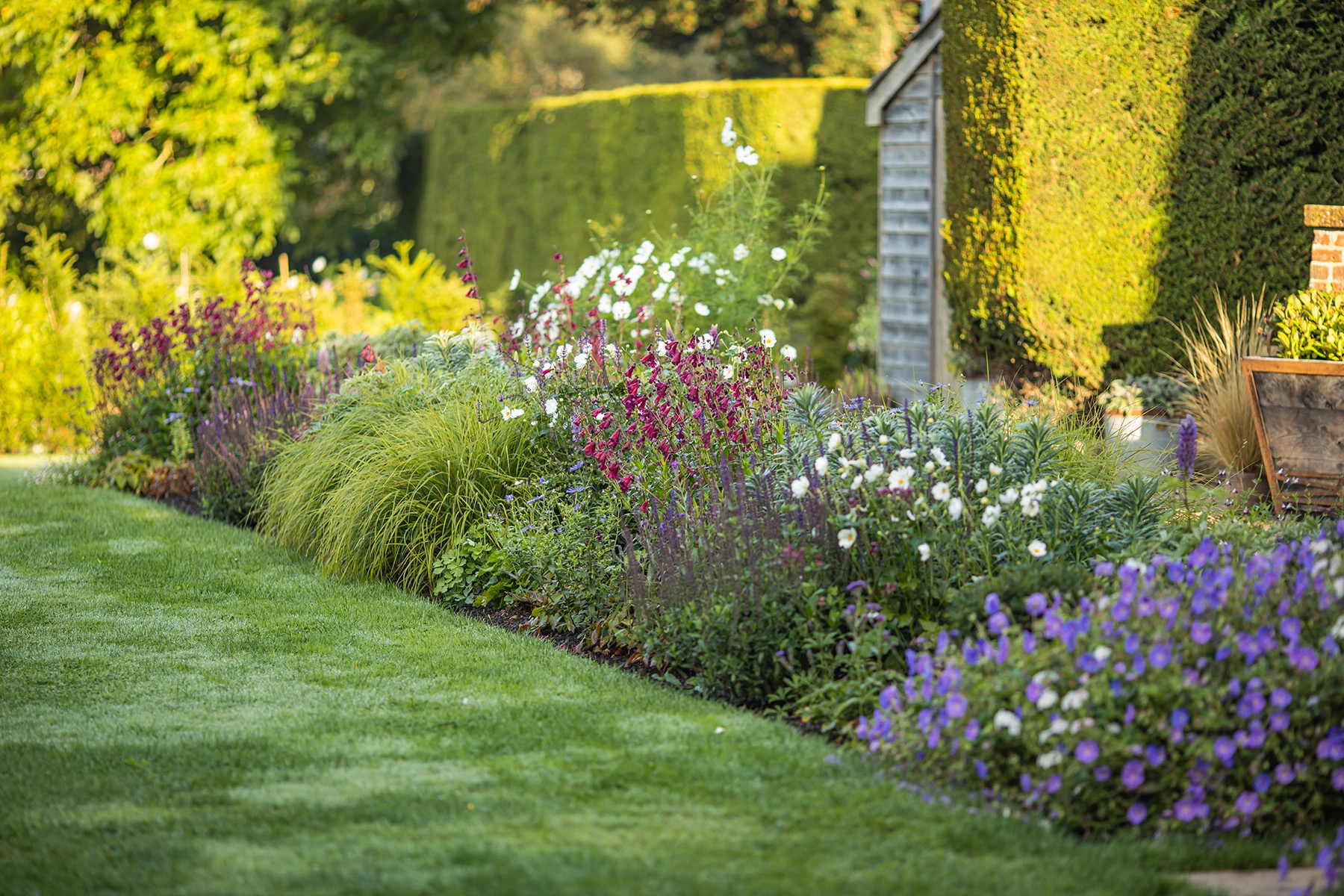 Pathways and planting layout showcasing thoughtful Cotswolds kitchen garden design.